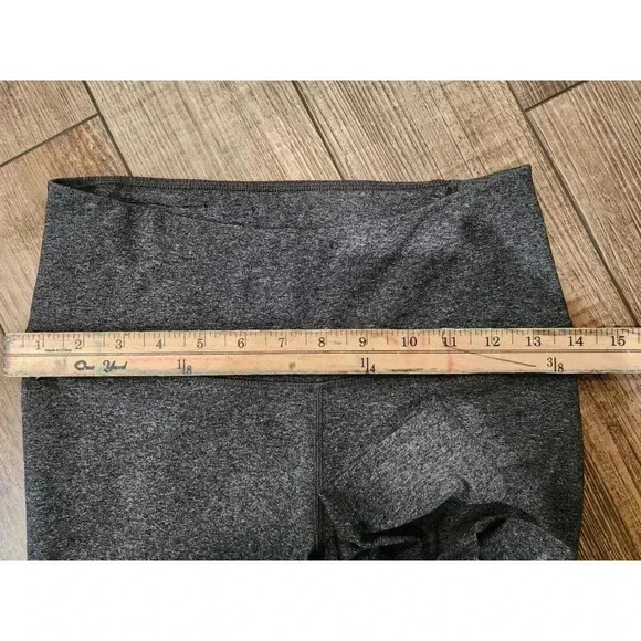 Nike Dri-fit Leggings Women's Size Medium Gray Ribbed Back - Picture 2 of 7